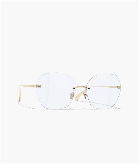 chanel titanium glasses gold|Square Blue Light Glasses Titanium Light Gold .